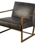 homeroots living room Living Room Industrial Leather Accent Chair for Living Room