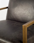 homeroots living room Living Room Industrial Leather Accent Chair for Living Room