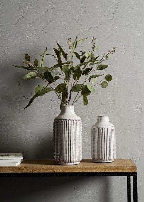 Melrose Home Goods & Essentials Lila White Terra Cotta Vase - Large
