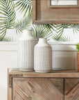 Melrose Home Goods & Essentials Lila White Terracotta Vase - Small