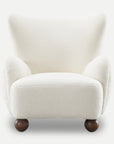 Sagebrook Accent Chair Liliana Wingback Ivory/Beige Occasional Chair