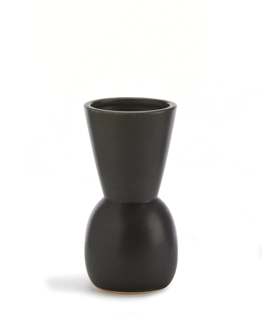 Giftcraft Home Essentials & Goods Fallon Black Flared  Ceramic Tabletop Vase