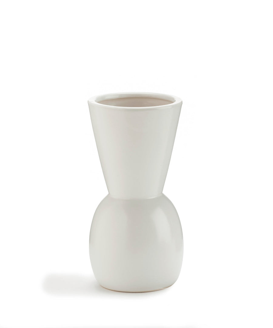 Giftcraft Home Essentials & Goods Fallon White Flared Ceramic Tabletop Vase
