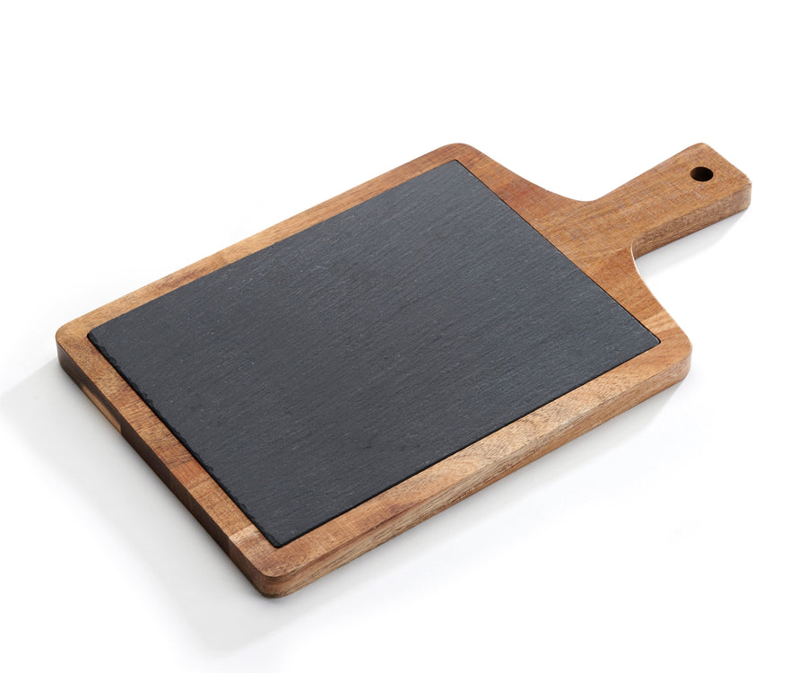 Giftcraft Home Essentials & Goods Jasper Wood & Slate Cheese Board - Small