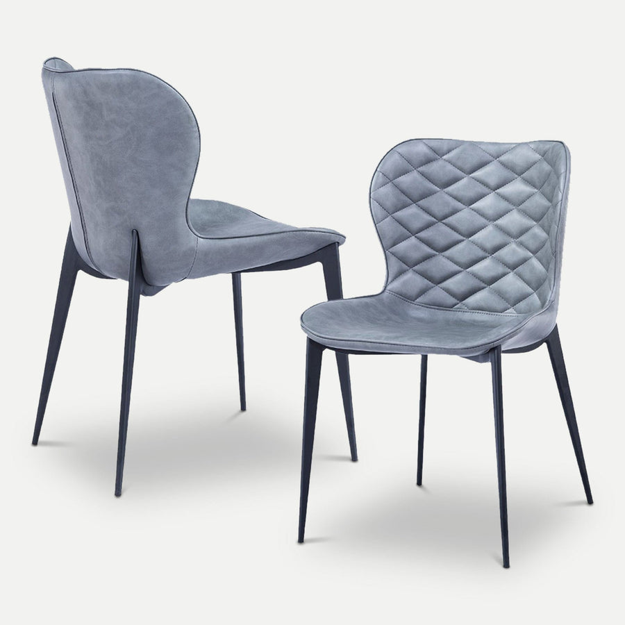 Homeroots Kitchen & Dining Brooklyn Set-of-Two Quilted Dining Chairs