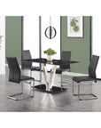 Homeroots Kitchen & Dining Davis Set-of-Four Leather Dining Chairs