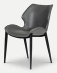 Homeroots Kitchen & Dining Liam Set-of-Two Faux Leather Dining Chairs