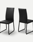 Homeroots Kitchen & Dining Mylo Set-of-2 Faux Leather Dining Chairs