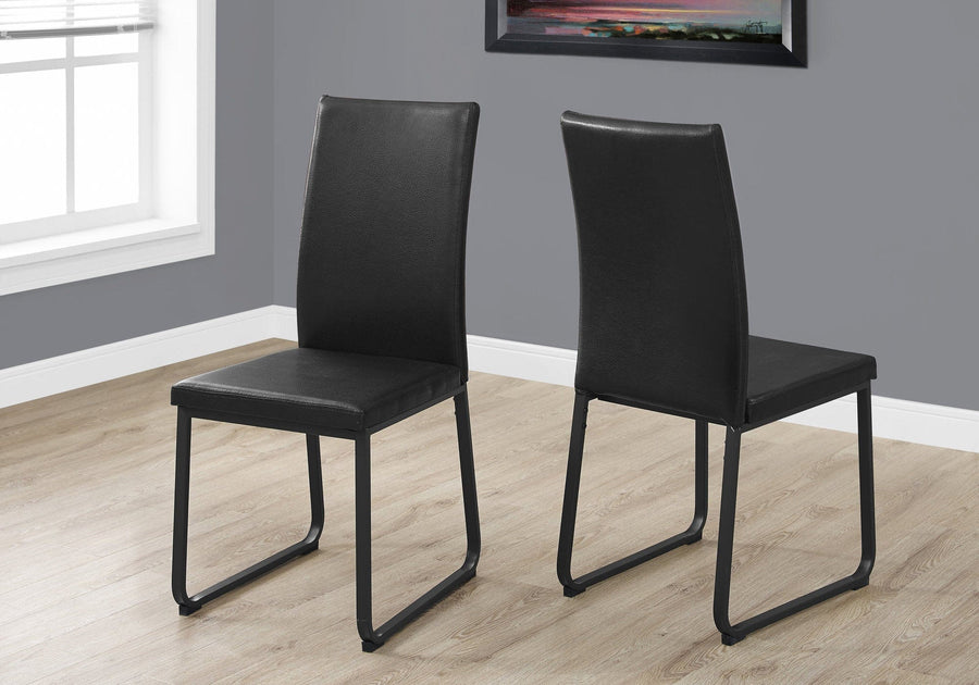 Homeroots Kitchen & Dining Mylo Set-of-2 Faux Leather Dining Chairs