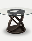 Homeroots Kitchen & Dining Reid Round Glass Dining Table