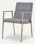 Homeroots Kitchen & Dining Remington Antique Brass Dining Chair