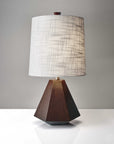 Homeroots Lighting Savannah Geometric Wood Table Lamp