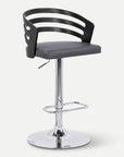 Homeroots Living Room Davis Modern Adjustable Swivel Bar Stool