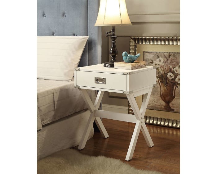 Homeroots Living Room Everett End Table with Drawer