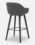 Homeroots Living Room Jake Textured Leather Modern Bar Stool