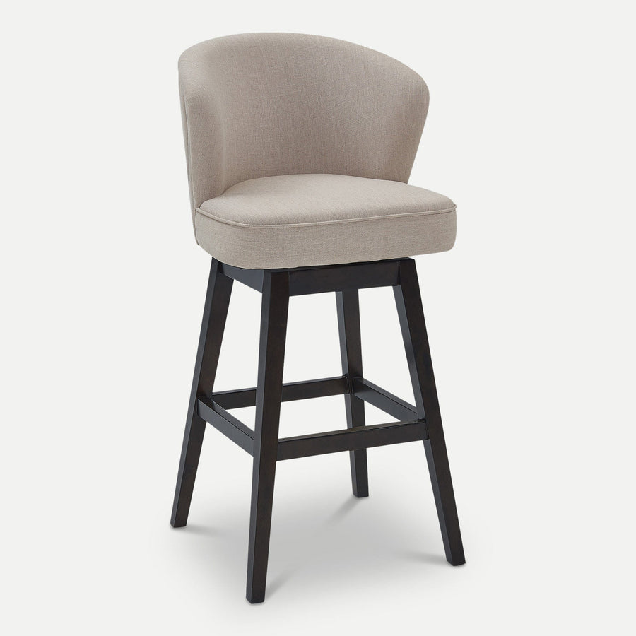 Homeroots Living Room Jane Upholstered Bar Stool with Back