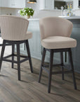 Homeroots Living Room Jane Upholstered Bar Stool with Back