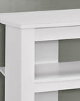 Homeroots Living Room Leighton 3-Tier Corner TV Stand Shelves