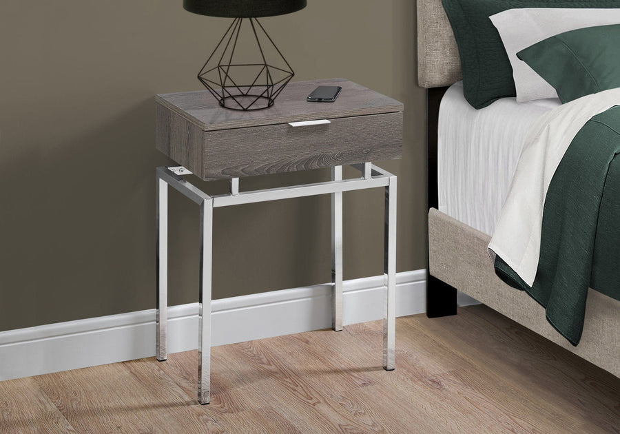 Homeroots Living Room Liam Rectangle End Table with Drawer
