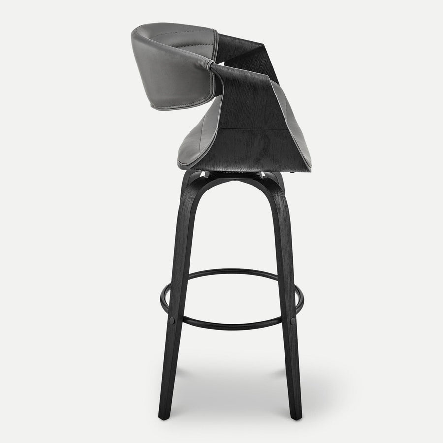 Homeroots Living Room Nova Retro Bar Stool with Back