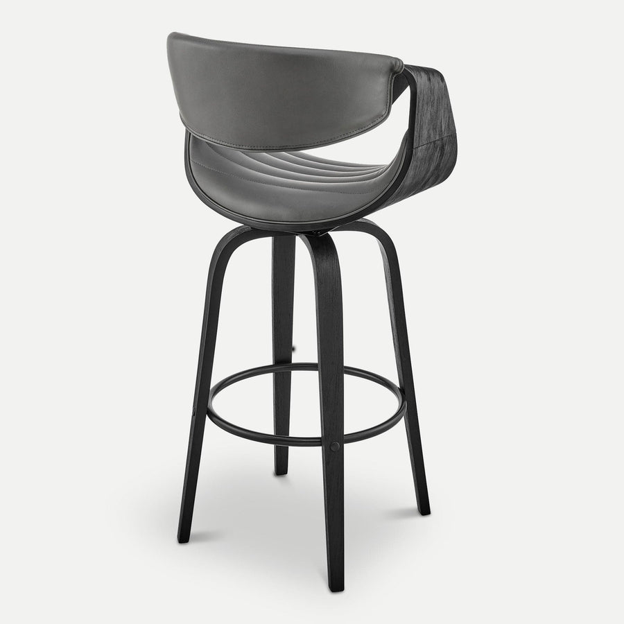 Homeroots Living Room Nova Retro Bar Stool with Back