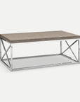 Homeroots Living Room Quinn Coffee Table with X-Shape Frame