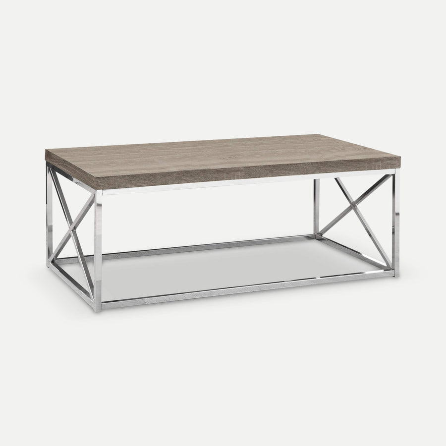 Homeroots Living Room Quinn Coffee Table with X-Shape Frame