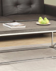 Homeroots Living Room Quinn Coffee Table with X-Shape Frame