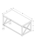 Homeroots Living Room Quinn Coffee Table with X-Shape Frame