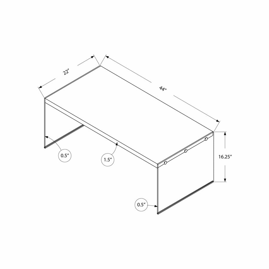 Homeroots Living Room Remy Glass Coffee Table