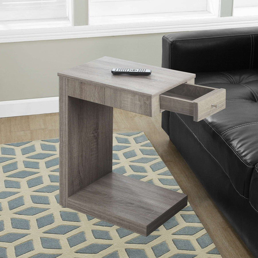 Homeroots Living Room Spencer U-Shape Accent Table with Drawer