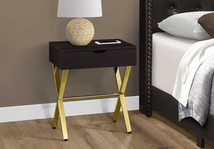 Homeroots Living Room Vince Rectangle End Table with Drawer