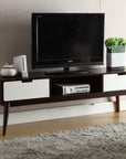 Homeroots Living Room Willa Mid-Century TV Stand with Drawers