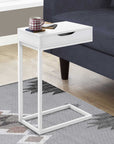 Homeroots Living Room Winter U-Shape Accent Table with Drawer