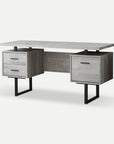 Homeroots Office Frank Modern-Farmhouse Storage Desk with Drawers