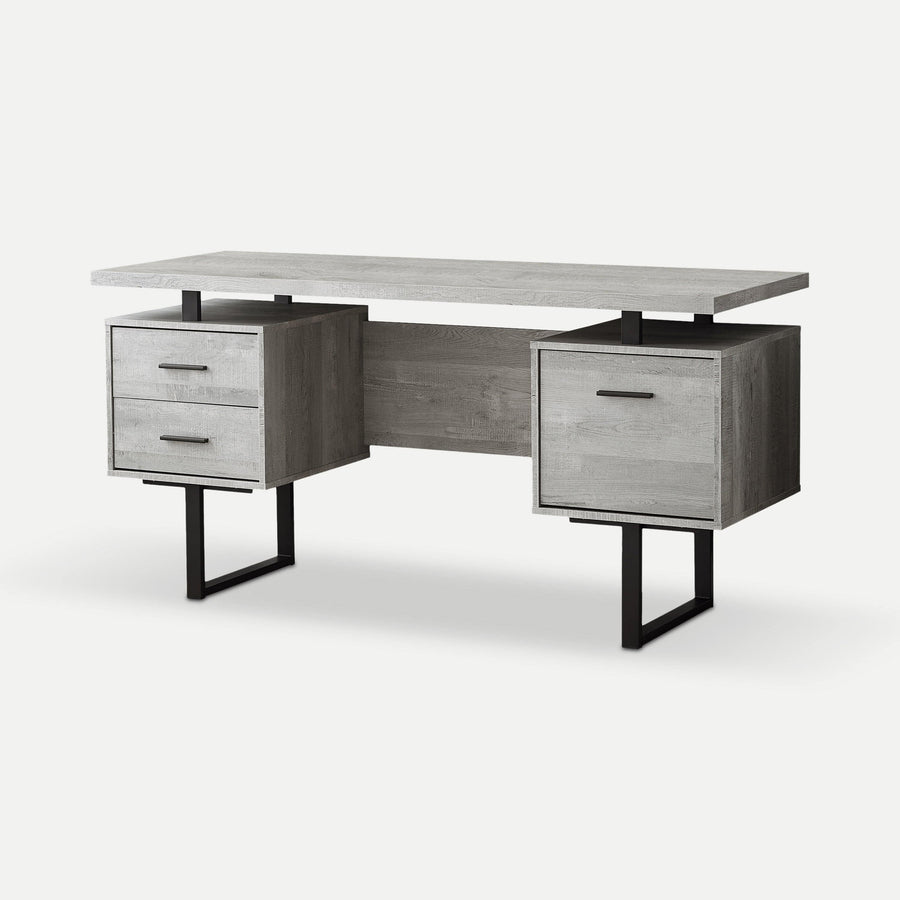 Homeroots Office Frank Modern-Farmhouse Storage Desk with Drawers