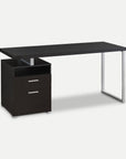 Homeroots Office Frankie Modern-Farmhouse Storage Desk with Drawers