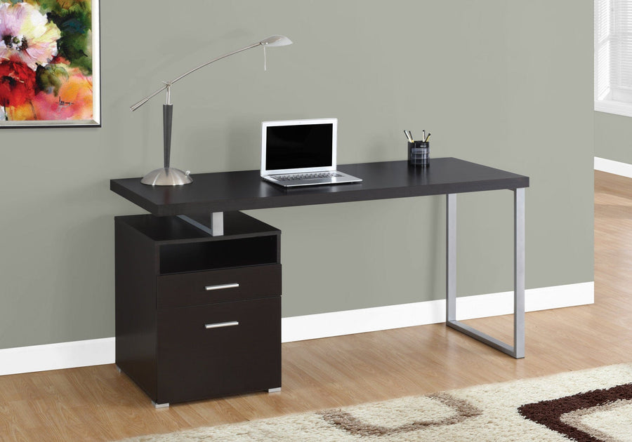 Homeroots Office Frankie Modern-Farmhouse Storage Desk with Drawers