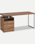 Homeroots Office Frankie Modern-Farmhouse Storage Desk with Drawers