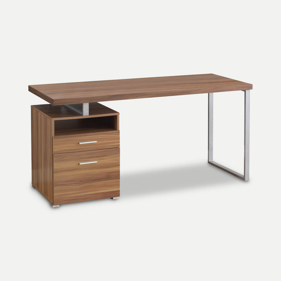 Homeroots Office Frankie Modern-Farmhouse Storage Desk with Drawers