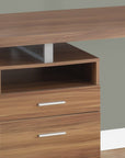 Homeroots Office Frankie Modern-Farmhouse Storage Desk with Drawers