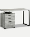 Homeroots Office Franklin Modern-Farmhouse Storage Desk with Drawers