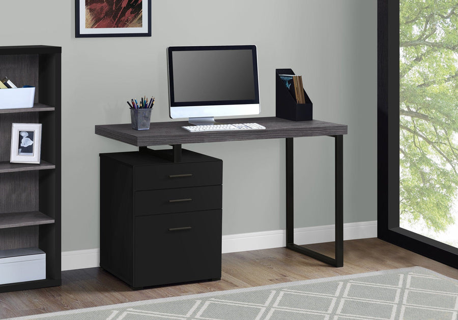 Homeroots Office Franklin Modern-Farmhouse Storage Desk with Drawers