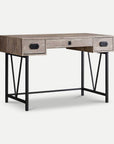 Homeroots Office Gregory Modern-Farmhouse Writing Desk with Drawers