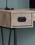 Homeroots Office Gregory Modern-Farmhouse Writing Desk with Drawers