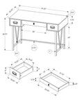 Homeroots Office Gregory Modern-Farmhouse Writing Desk with Drawers