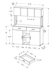 Homeroots Office Harrison 2-Tier Storage Cabinet with Drawers