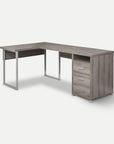 Homeroots Office Harrison L-Shaped Desk with Storage Drawers
