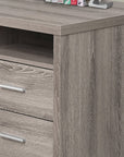 Homeroots Office Harrison L-Shaped Desk with Storage Drawers