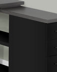 Homeroots Office Oliver L-Shaped Desk with Storage Drawers